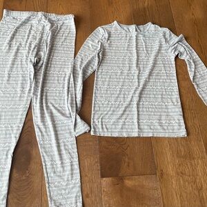 32 Degrees Light Gray Patterned Kids Base Layer